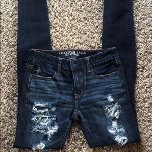 American Eagle size 4 extra long skinny jeans